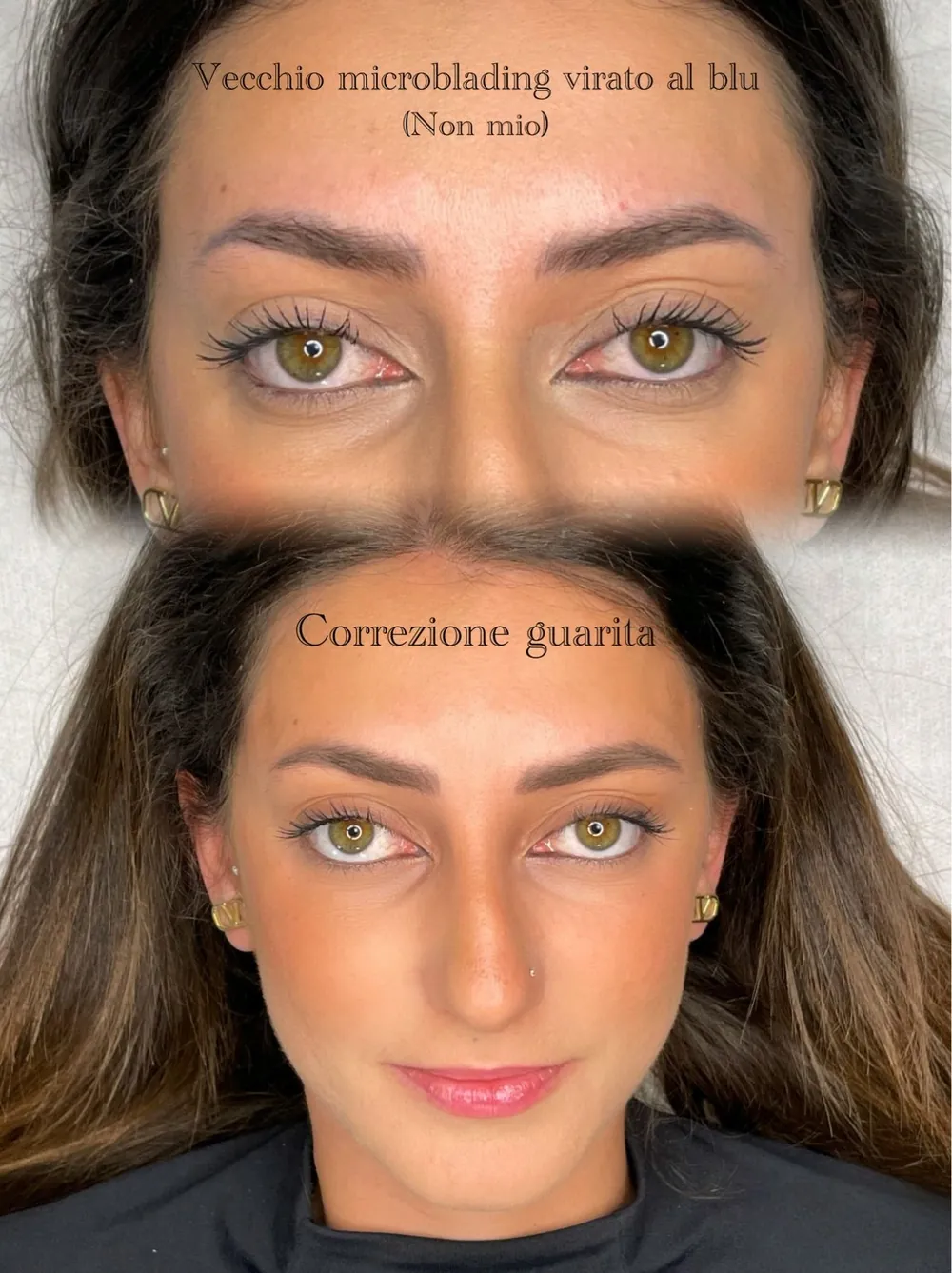 Correzione di un vecchio trucco semipermanente, lavoro di Sara Bonetti