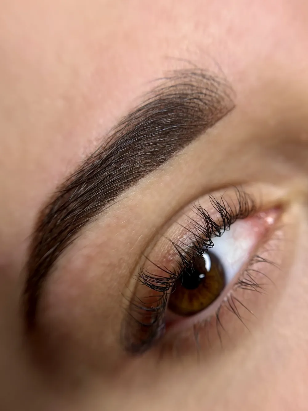 Sopracciglia sfumate, effetto powder brows — il risultato appena eseguito