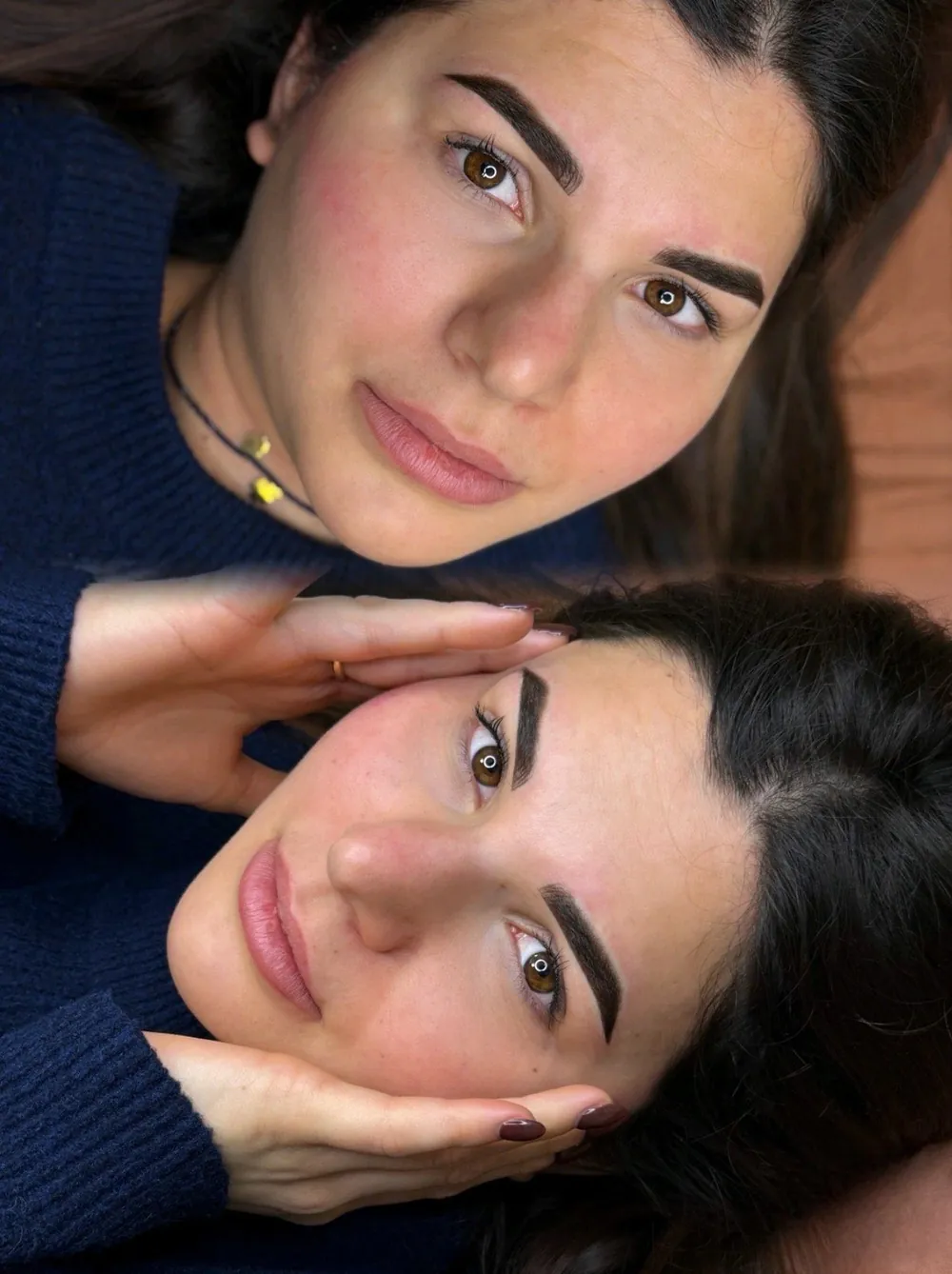 Sopracciglia sfumate, effetto powder brows realizzate da Sara Bonetti