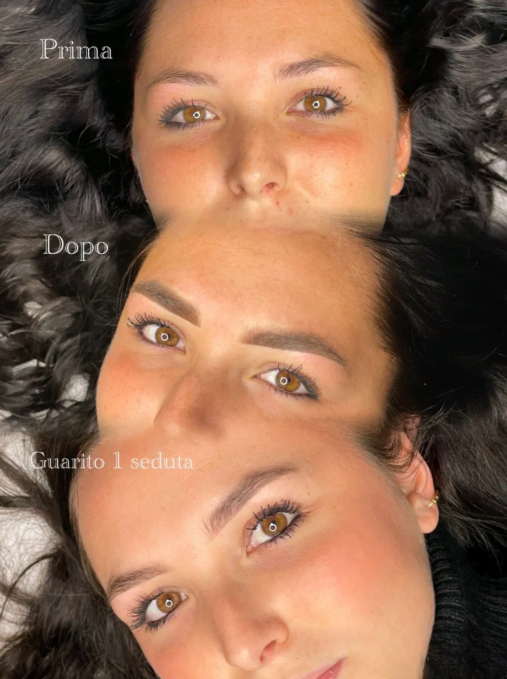 Sopracciglia sfumate, effetto powder brows realizzate da Sara Bonetti