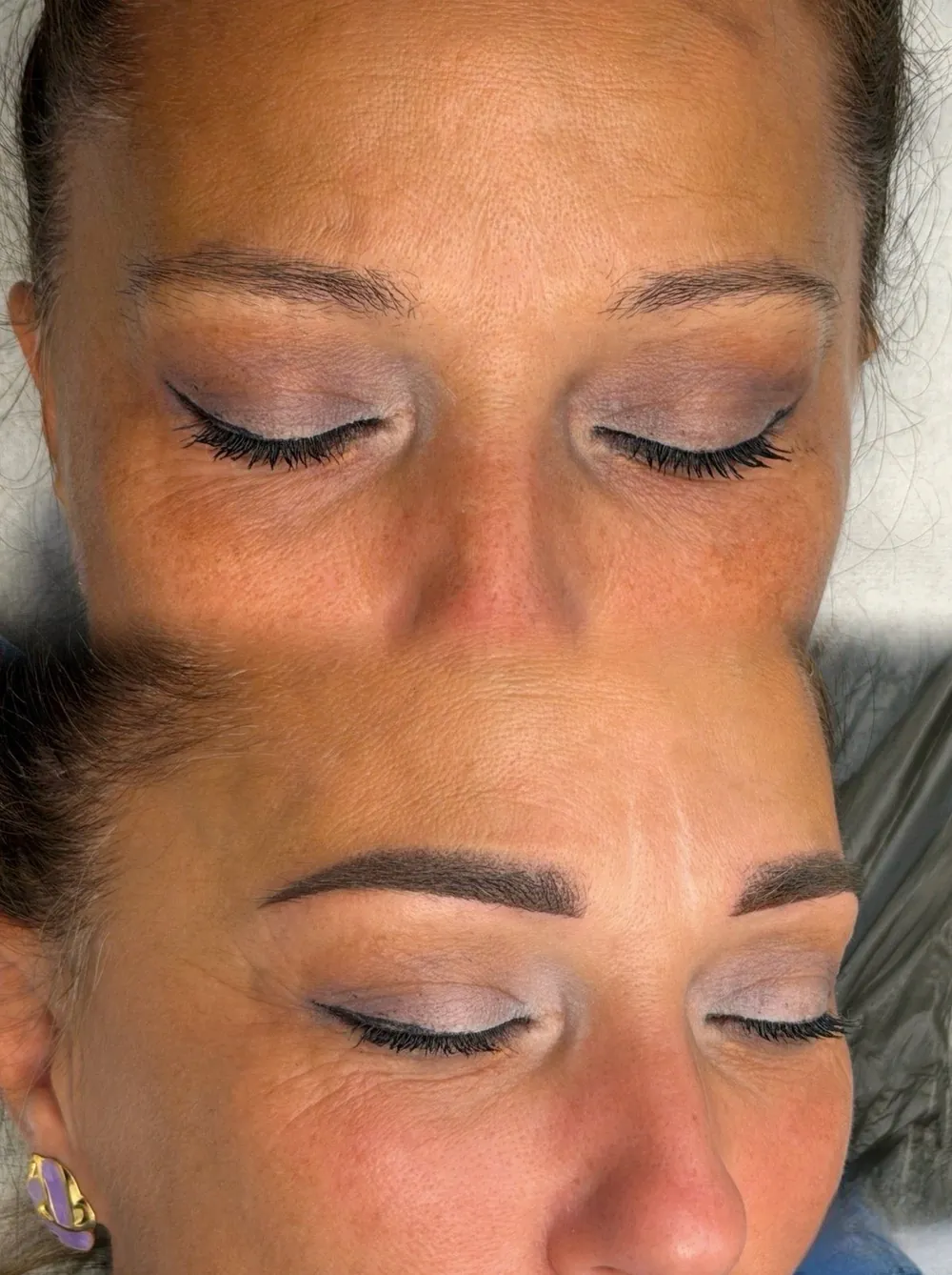 Sopracciglia sfumate, effetto powder brows realizzate da Sara Bonetti